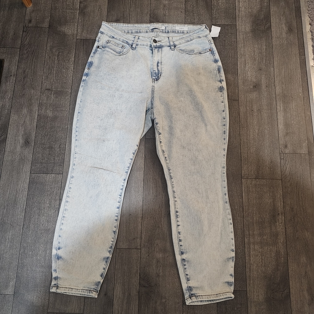 Judy Blue Acid Wash Jeans Size 16W Slim Fit Jeans {J3}